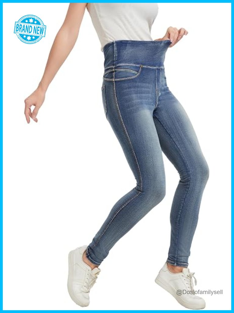 High Waisted Jeggings For Women Premium Stretch Slim Fit Tummy Control Straight
